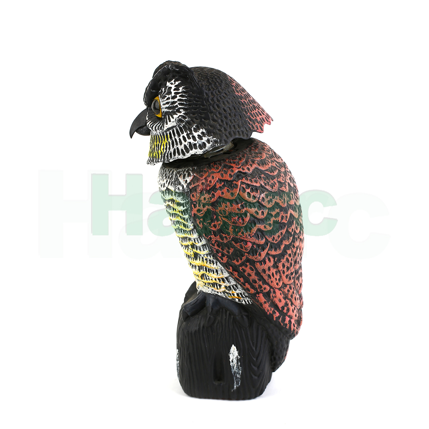 Haierc Garden Natural Scarecrow Rotating Head Moveable Owl Pest Control HC1612