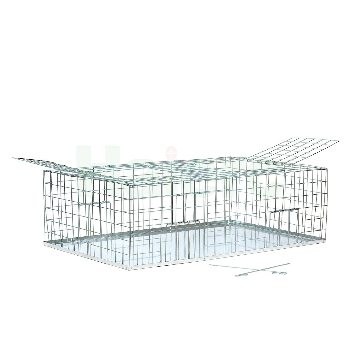 Haierc Foldable Galvanised Pigeon Trap Cage Feral Pigeon Trap HC1607