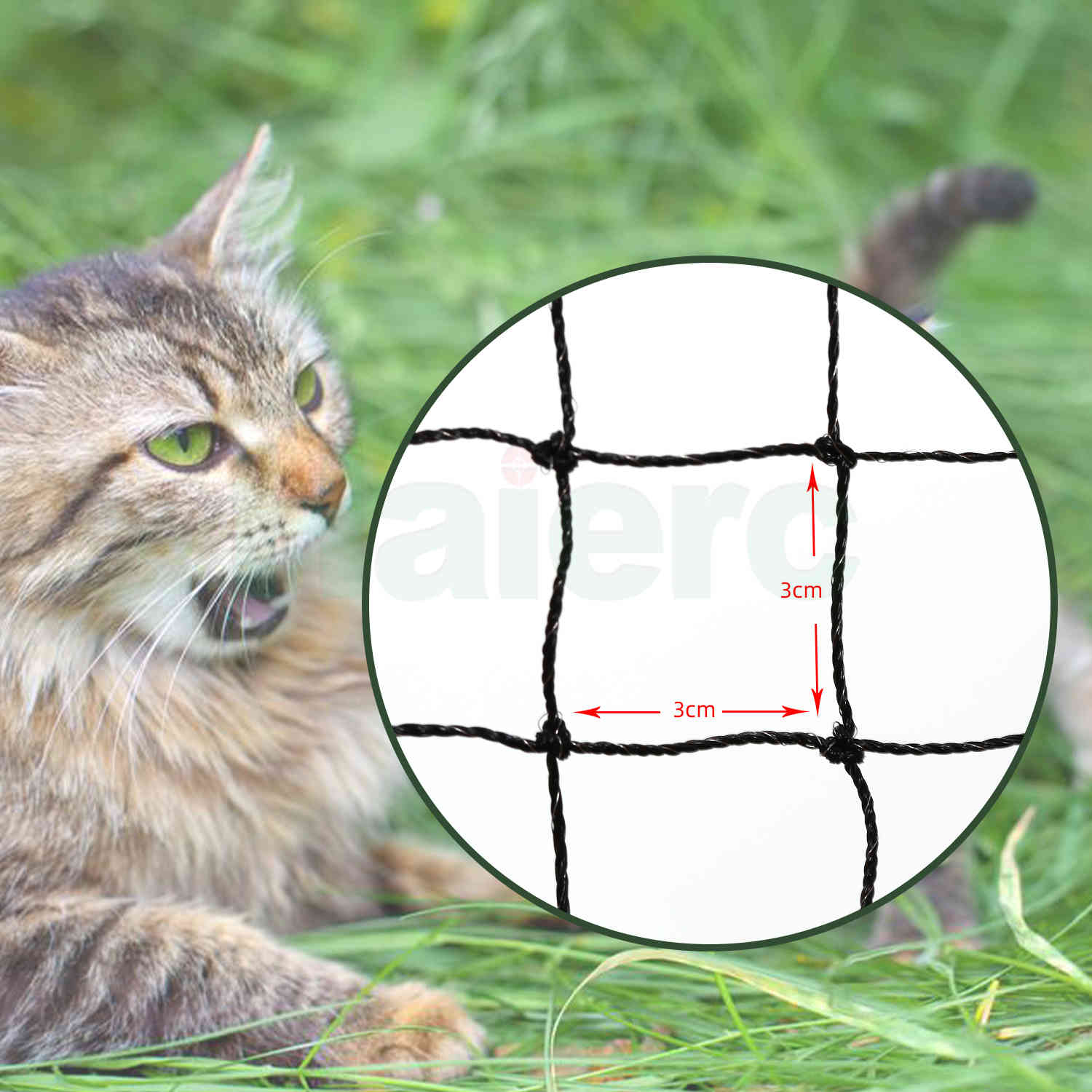 Haierc protect safety cat fall home netting black woven mesh cat net